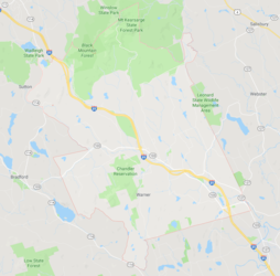 Map of Warner NH